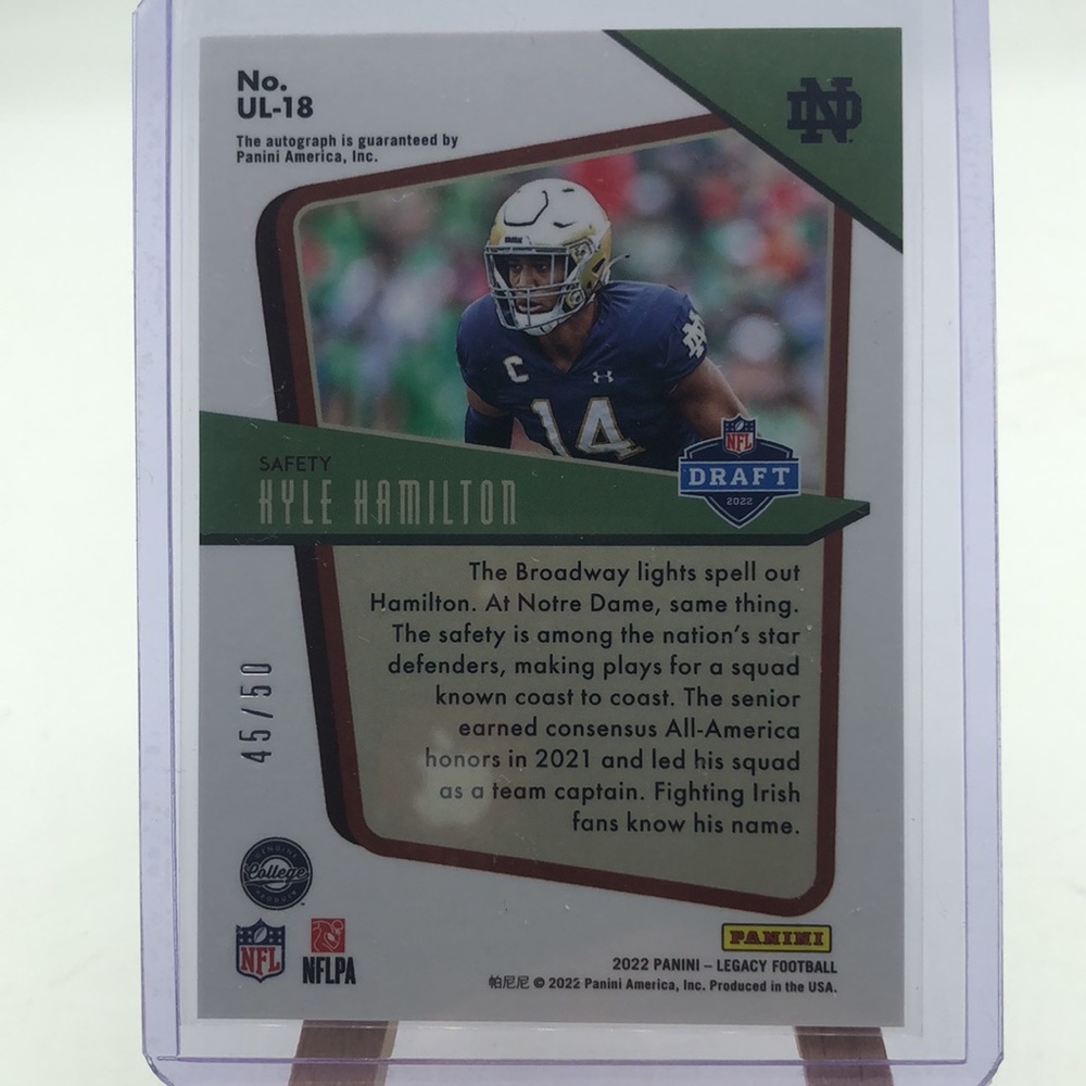 Kyle Hamilton Sticker Auto RC - Picture 2 of 3